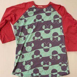 Minnie Mouse print Randy baseball T